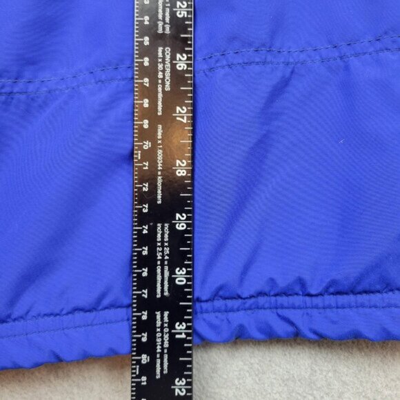 Vintage LL Bean Jacket Mens XL Blue Hooded Pullover Fleece Lined Made USA 90s - Picture 6 of 14